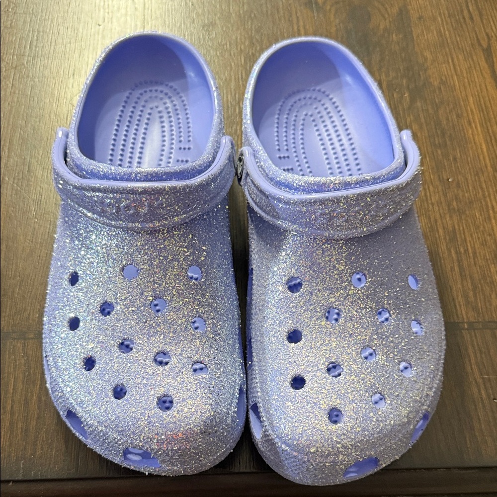 CROCS Sparkly Purple Water Shoes